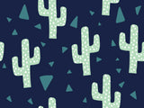 Cool Cactus Navy/white(Per 1/2 metre)