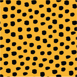 Mustard Animal Spots Cotton Lycra ( Per 1/2 Metre)