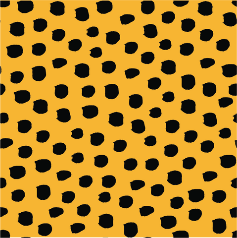 Mustard Animal Spots Cotton Lycra ( Per 1/2 Metre)