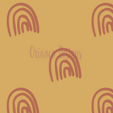 Mustard and rust Rainbows (Per 1/2 metre)