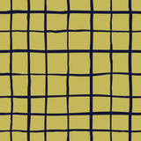 Mustard Grid, Cotton Lycra ( Per 1/2 Metre)