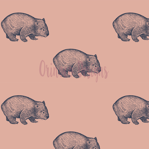 Pink Wombat (Per 1/2 metre)